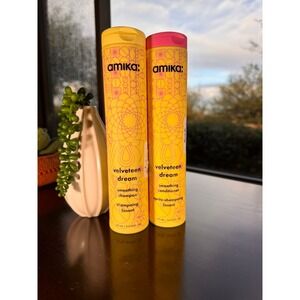 NEW amika velveteen dream set - smoothing shampoo + smoothing conditioner 9.2 oz